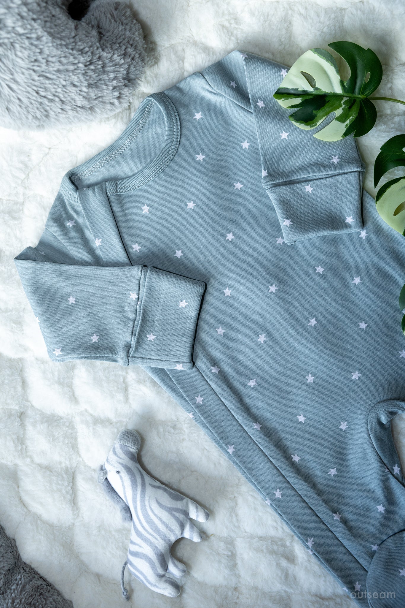 Outseam Sleepsuit Zipper Grey — detail view 2